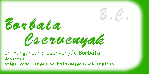 borbala cservenyak business card