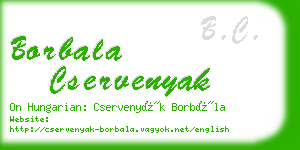 borbala cservenyak business card